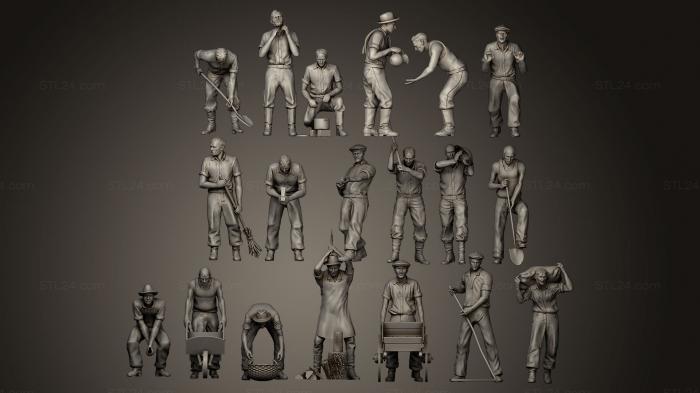 Military figurines (workers, STKW_0154) 3D models for cnc